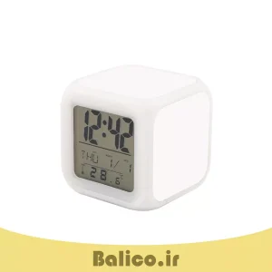 ساعت رومیزی دیجیتال هفت رنگ بالیکو مدل مکعب