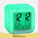 ساعت رومیزی دیجیتال هفت رنگ بالیکو مدل مکعب
