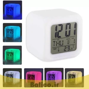 ساعت رومیزی دیجیتال هفت رنگ بالیکو مدل مکعب