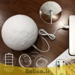 چراغ خواب بالیکو طرح کهکشانی مدل کره ماه شارژی ارتفاع 18 سانتی