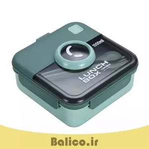 لانچ باکس و ظرف غذا یاکادا ظرفیت 1000 میل طرح دوربین 4 لانچ باکس و ظرف غذا یاکادا رنگ سبز آبی