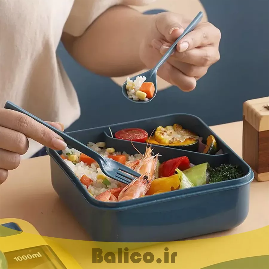 لانچ باکس و ظرف غذا یاکادا ظرفیت 1000 میل نمای داخلی