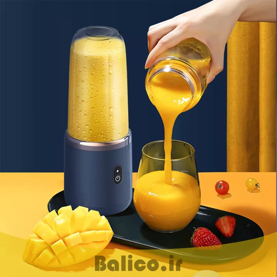 مخلوط کن شارژی قابل حمل مدل SMALL PORTABLE JUICER دو کاپ با ظرفیت 400 میلی لیتر