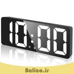 ساعت رومیزی دیجیتال بالیکو مدل LED DIGITAL CLOCK دارای سنسور صدا نمایش تاریخ دماسنج و دو زمان زنگ بیداری