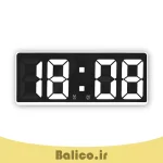 ساعت رومیزی دیجیتال بالیکو مدل LED DIGITAL CLOCK دارای سنسور صدا نمایش تاریخ دماسنج و دو زمان زنگ بیداری