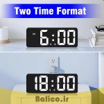 ساعت رومیزی دیجیتال بالیکو مدل LED DIGITAL CLOCK دارای سنسور صدا نمایش تاریخ دماسنج و دو زمان زنگ بیداری