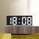 ساعت رومیزی دیجیتال بالیکو مدل LED DIGITAL CLOCK دارای سنسور صدا نمایش تاریخ دماسنج و دو زمان زنگ بیداری