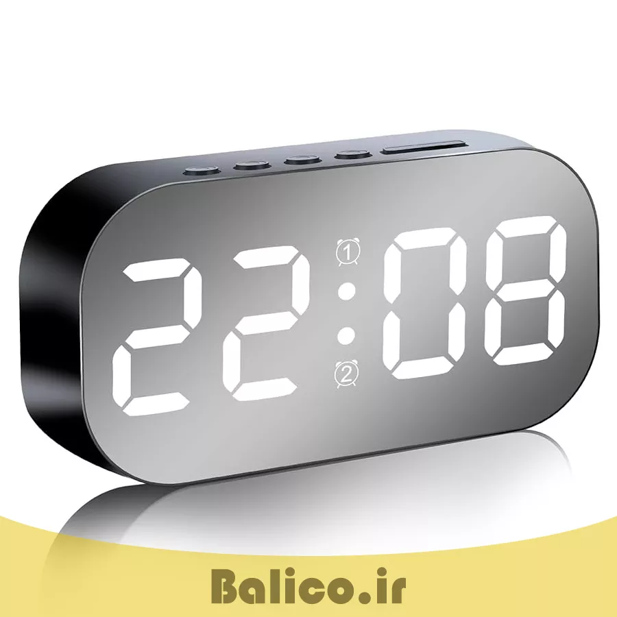 ساعت رومیزی دیجیتال بالیکو مدل LED CLOCK دارای نمایش تاریخ دماسنج و دو زمان زنگ بیداری