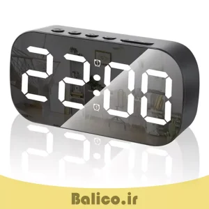ساعت رومیزی دیجیتال بالیکو مدل LED CLOCK دارای نمایش تاریخ دماسنج و دو زمان زنگ بیداری