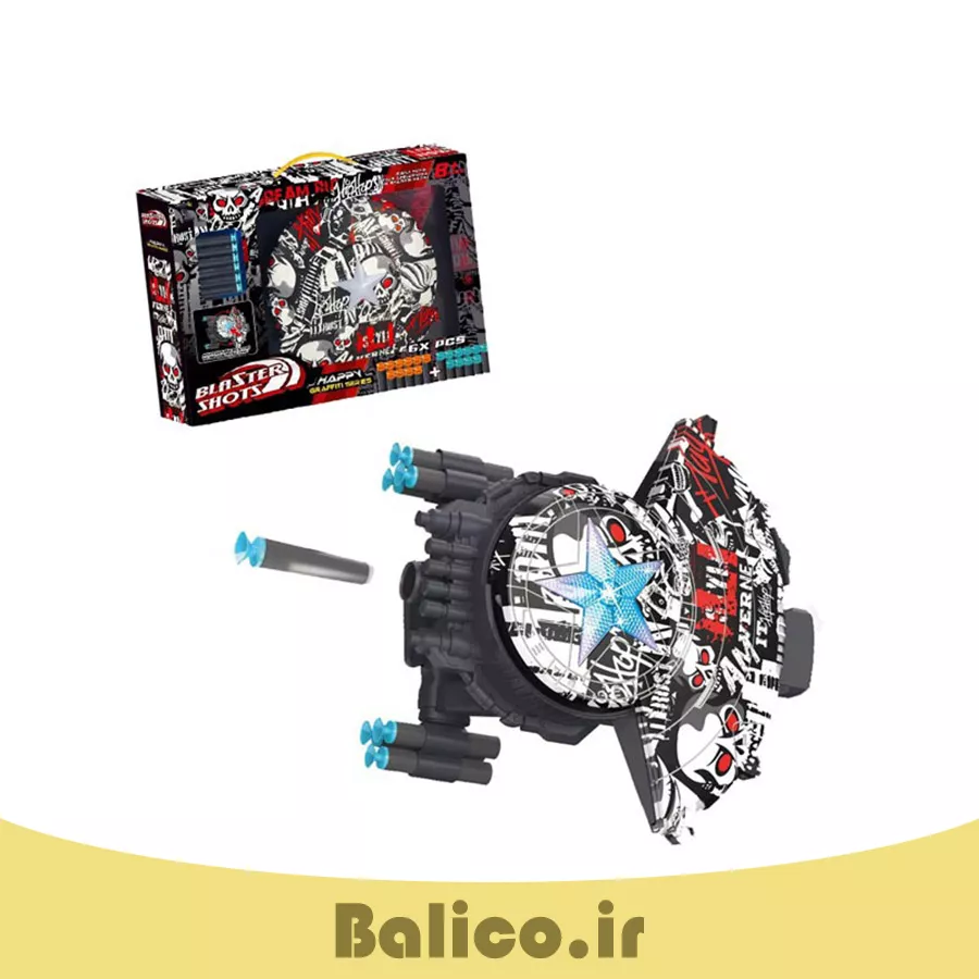 سپر کاپیتان آمریکا KAILI TOYS با قابلیت روشن شدن ستاره سپر ، صدا و شلیک تیر کد 591 7 سپر کاپیتان آمریکا KAILI TOYS