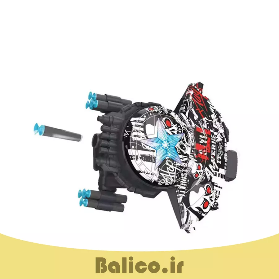 سپر کاپیتان آمریکا KAILI TOYS با قابلیت روشن شدن ستاره سپر ، صدا و شلیک تیر کد 591 6 سپر کاپیتان آمریکا نمای باز شده
