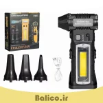 جت فن ویولنت اصلی مدل F020B همراه با دو چراغ شارژی پر قدرت