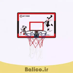 مجموعه حلقه فلزی و توپ بسکتبال Slam Dunk Rival دارای گل شمار دیجیتال قطر 25 سانتی متر