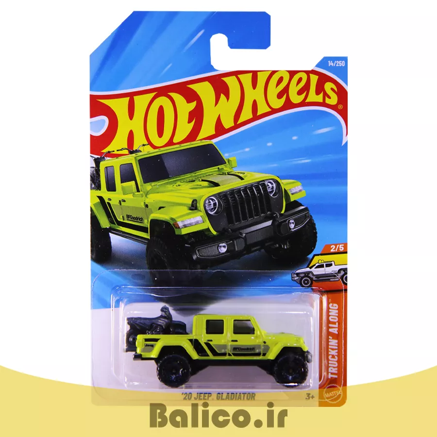 ماکت ماشین هات ویلز 2026 مدل جیپ گلادیاتور 20 JEEP GLADIATOR سری TRUCKIN ALONG 9 ماکت ماشین هات ویلز 2026 مدل جیپ گلادیاتور 20 JEEP GLADIATOR سری TRUCKIN ALONG