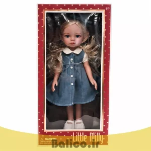 عروسک دختر little milly ارتفاع 35 سانتی متری کد 04
