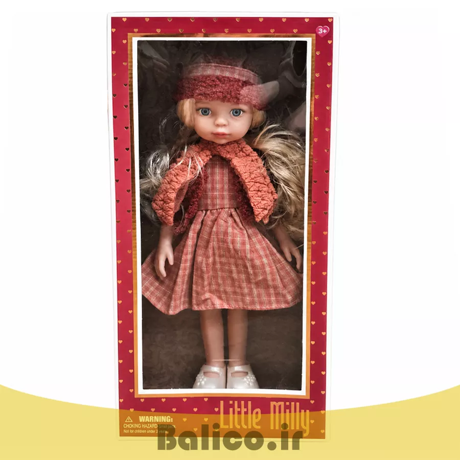 عروسک دختر little milly ارتفاع 35 سانتی متری کد 03