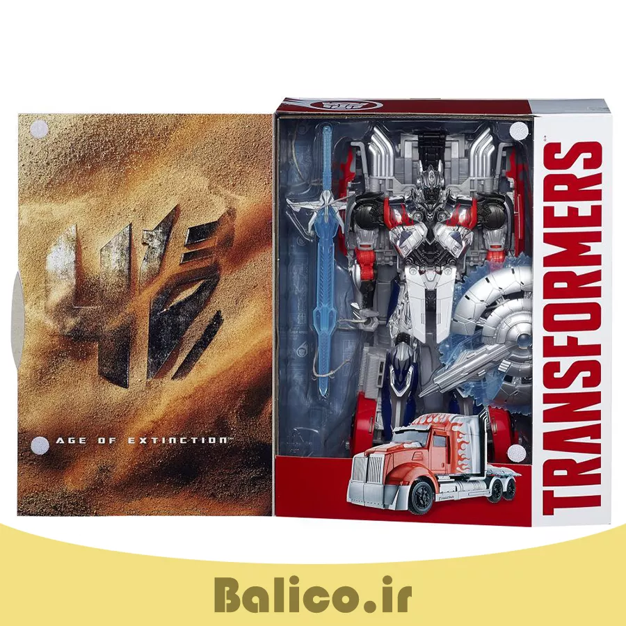 ماشین تبدیل شونده ترانسفورمرز آپتیموس پرایم برند هاسبرو مدل SILVER KNIGHT OPTIMUS PRIME