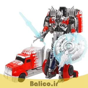 ماشین تبدیل شونده ترانسفورمرز آپتیموس پرایم برند هاسبرو مدل SILVER KNIGHT OPTIMUS PRIME