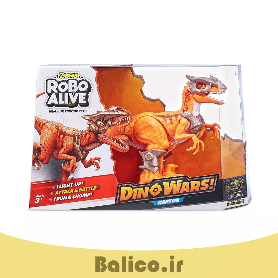 دایناسور رباتیک زورو ROBO ALIVE مدل DINO WARS RAPTOR