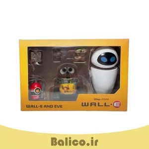 اکشن فیگور والی و ایو WALL-E AND EVE برند think way مجموعه 6 عددی